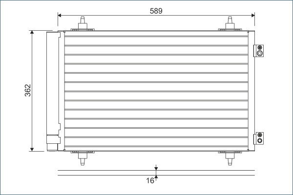Condensator, climatizare 814366 VALEO - Radiator clima Condensator, climatizare 814366 VALEO - Radiator clima