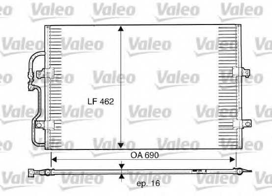 Condensator, climatizare 816852 VALEO - Radiator clima Condensator, climatizare 816852 VALEO - Radiator clima