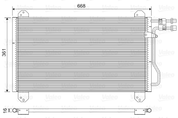 Condensator, climatizare 816891 VALEO - Radiator clima Condensator, climatizare 816891 VALEO - Radiator clima