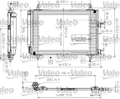 Condensator, climatizare 817524 VALEO - Radiator clima Condensator, climatizare 817524 VALEO - Radiator clima