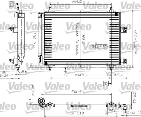 Condensator, climatizare 817526 VALEO - Radiator clima Condensator, climatizare 817526 VALEO - Radiator clima