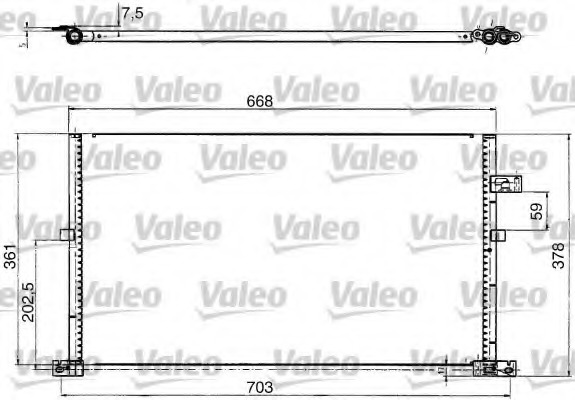 Condensator, climatizare 817657 VALEO - Radiator clima Condensator, climatizare 817657 VALEO - Radiator clima