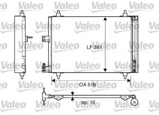 Condensator, climatizare 817667 VALEO - Radiator clima Condensator, climatizare 817667 VALEO - Radiator clima