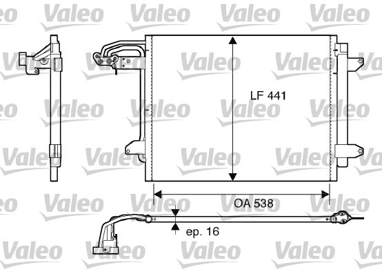 Condensator, climatizare 817806 VALEO - Radiator clima Condensator, climatizare 817806 VALEO - Radiator clima