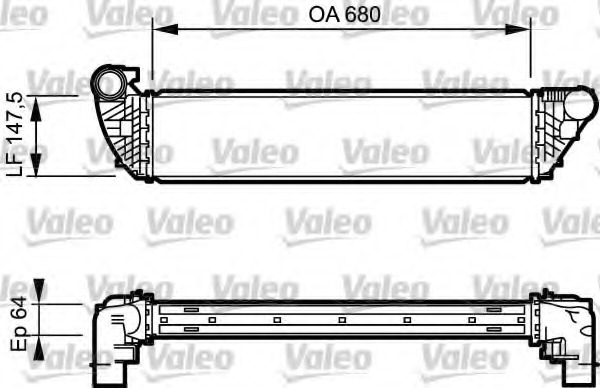 Intercooler, compresor 817828 VALEO - Turbocompressor Intercooler, compresor 817828 VALEO - Turbocompressor
