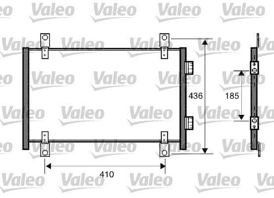Condensator, climatizare 818018 VALEO - Radiator clima Condensator, climatizare 818018 VALEO - Radiator clima
