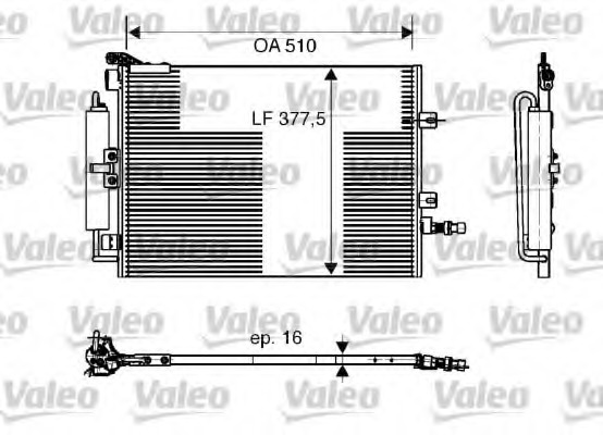 Condensator, climatizare 818165 VALEO - Radiator clima Condensator, climatizare 818165 VALEO - Radiator clima