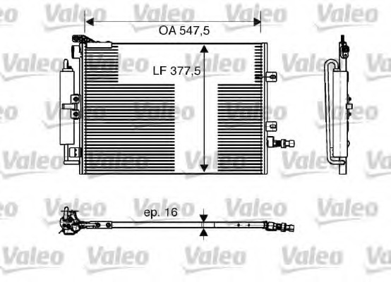 Condensator, climatizare 818166 VALEO - Radiator clima Condensator, climatizare 818166 VALEO - Radiator clima