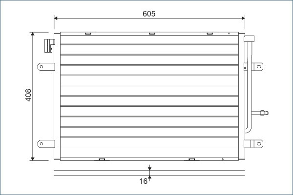 Condensator, climatizare 818190 VALEO - Radiator clima Condensator, climatizare 818190 VALEO - Radiator clima