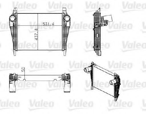Intercooler, compresor 818777 VALEO - Turbocompressor Intercooler, compresor 818777 VALEO - Turbocompressor