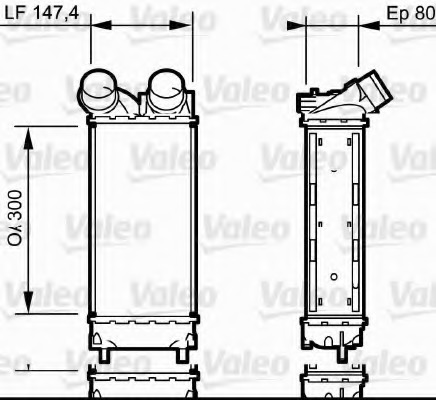 Intercooler, compresor 818837 VALEO - Turbocompressor Intercooler, compresor 818837 VALEO - Turbocompressor