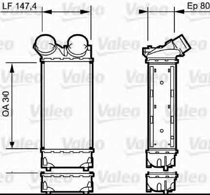 Intercooler, compresor 818841 VALEO - Turbocompressor Intercooler, compresor 818841 VALEO - Turbocompressor