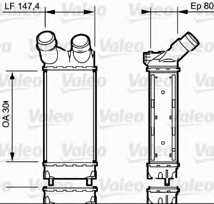 Intercooler, compresor 818866 VALEO - Turbocompressor Intercooler, compresor 818866 VALEO - Turbocompressor