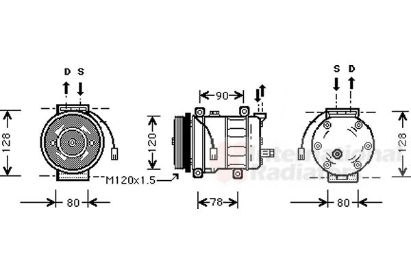 Compresor, climatizare 0100K010 VAN WEZEL - Compresor/piese Compresor, climatizare 0100K010 VAN WEZEL - Compresor/piese