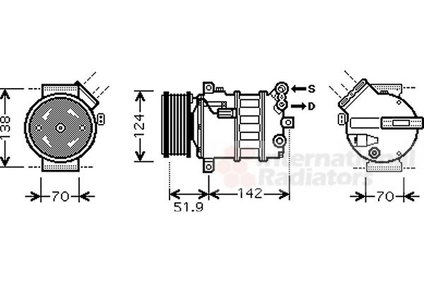 Compresor, climatizare 0100K112 VAN WEZEL - Compresor/piese