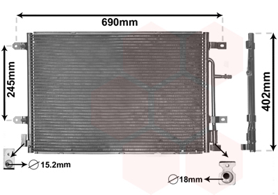 Condensator, climatizare 03005238 VAN WEZEL - Radiator clima Condensator, climatizare 03005238 VAN WEZEL - Radiator clima
