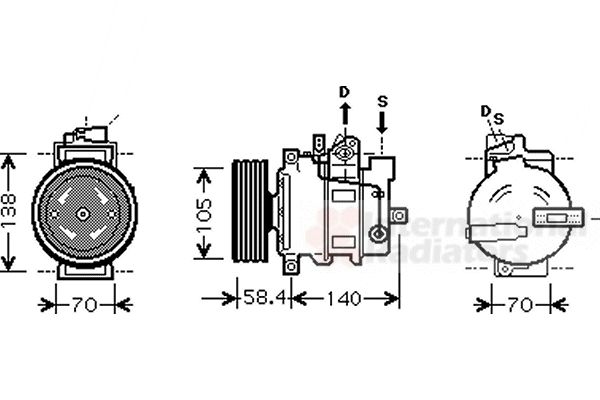 Compresor, climatizare 0300K262 VAN WEZEL - Compresor/piese Compresor, climatizare 0300K262 VAN WEZEL - Compresor/piese