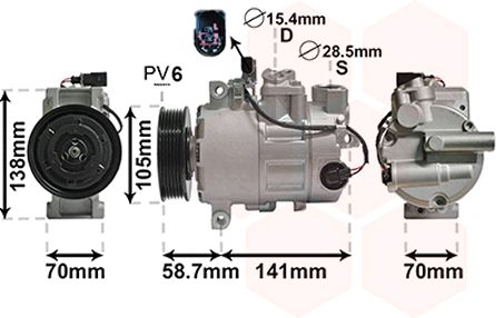 Compresor, climatizare 0300K279 VAN WEZEL - Compresor/piese Compresor, climatizare 0300K279 VAN WEZEL - Compresor/piese