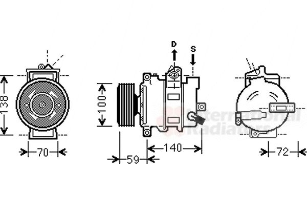Compresor, climatizare 0300K314 VAN WEZEL - Compresor/piese Compresor, climatizare 0300K314 VAN WEZEL - Compresor/piese