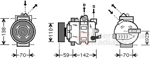 Compresor, climatizare 0300K349 VAN WEZEL - Compresor/piese Compresor, climatizare 0300K349 VAN WEZEL - Compresor/piese