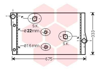 Radiator, racire motor 06002410 VAN WEZEL - Radiator apa/piese Radiator, racire motor 06002410 VAN WEZEL - Radiator apa/piese