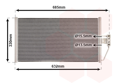 Condensator, climatizare 06005254 VAN WEZEL - Radiator clima