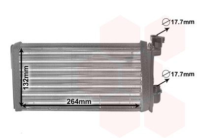 Schimbator caldura, incalzire habitaclu 06006022 VAN WEZEL - Radiator incalzire interior