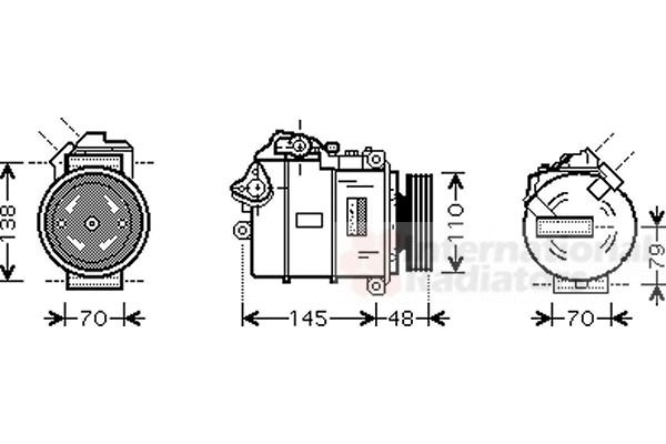 Compresor, climatizare 0600K317 VAN WEZEL - Compresor/piese