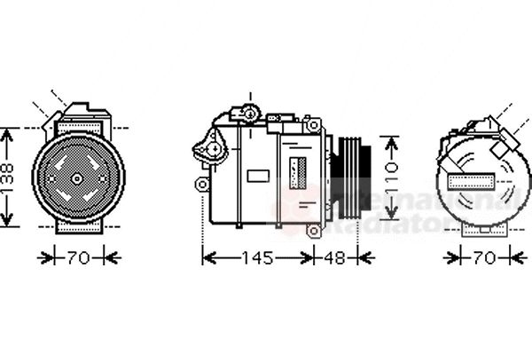 Compresor, climatizare 0600K348 VAN WEZEL - Compresor/piese Compresor, climatizare 0600K348 VAN WEZEL - Compresor/piese