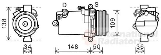 Compresor, climatizare 0600K408 VAN WEZEL - Compresor/piese Compresor, climatizare 0600K408 VAN WEZEL - Compresor/piese