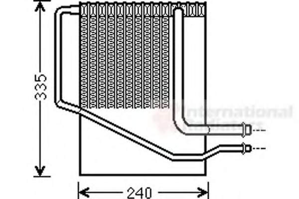 evaporator,aer conditionat 0700V099 VAN WEZEL - Vaporizator