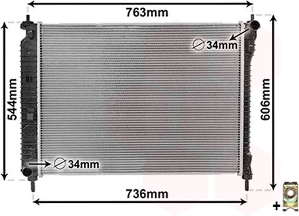 Radiator, racire motor 08002034 VAN WEZEL - Radiator apa/piese Radiator, racire motor 08002034 VAN WEZEL - Radiator apa/piese