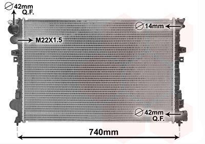 Radiator, racire motor 09002079 VAN WEZEL - Radiator apa/piese Radiator, racire motor 09002079 VAN WEZEL - Radiator apa/piese