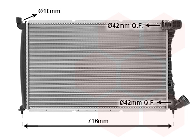 Radiator, racire motor 09002102 VAN WEZEL - Radiator apa/piese Radiator, racire motor 09002102 VAN WEZEL - Radiator apa/piese