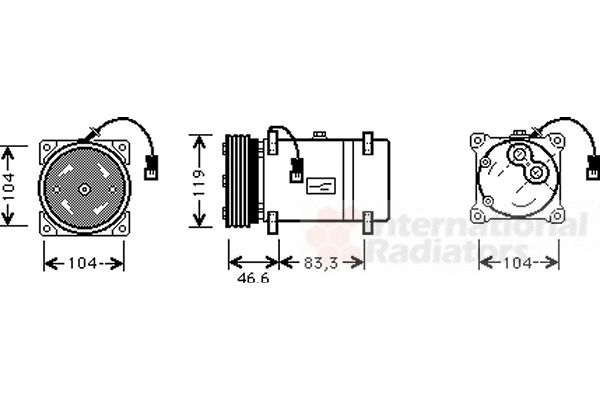 Compresor, climatizare 0900K216 VAN WEZEL - Compresor/piese Compresor, climatizare 0900K216 VAN WEZEL - Compresor/piese