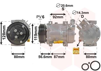 Compresor, climatizare 0900K238 VAN WEZEL - Compresor/piese Compresor, climatizare 0900K238 VAN WEZEL - Compresor/piese