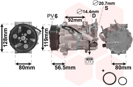Compresor, climatizare 0900K242 VAN WEZEL - Compresor/piese Compresor, climatizare 0900K242 VAN WEZEL - Compresor/piese
