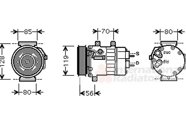 Compresor, climatizare 0900K253 VAN WEZEL - Compresor/piese Compresor, climatizare 0900K253 VAN WEZEL - Compresor/piese
