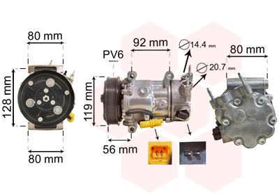 Compresor, climatizare 0900K255 VAN WEZEL - Compresor/piese Compresor, climatizare 0900K255 VAN WEZEL - Compresor/piese