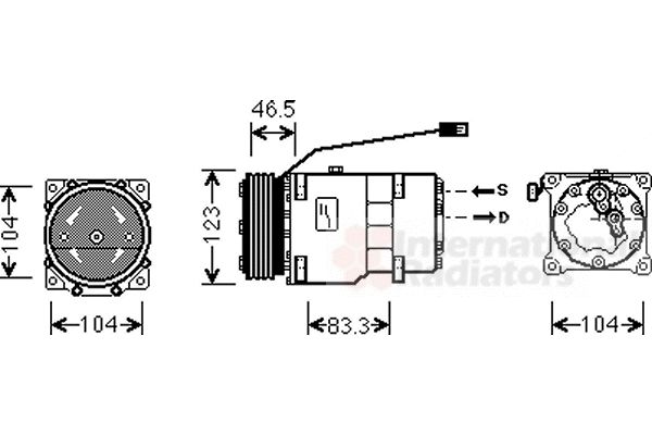 Compresor, climatizare 0900K257 VAN WEZEL - Compresor/piese Compresor, climatizare 0900K257 VAN WEZEL - Compresor/piese