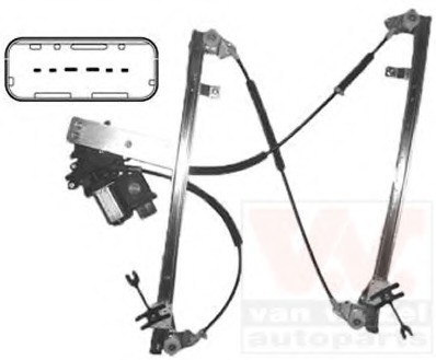 Mecanism actionare geam 0957266 VAN WEZEL - Geamuri actionate electric