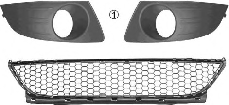 Grila ventilatie, bara protectie 1516594 VAN WEZEL - Partea frontala/grila radiator