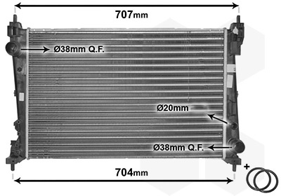 Radiator, racire motor 17002312 VAN WEZEL - Radiator apa/piese Radiator, racire motor 17002312 VAN WEZEL - Radiator apa/piese