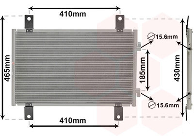 Condensator, climatizare 17005302 VAN WEZEL - Radiator clima Condensator, climatizare 17005302 VAN WEZEL - Radiator clima