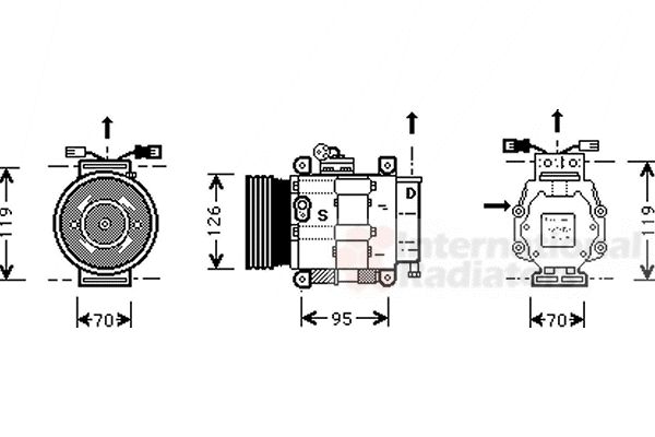 Compresor, climatizare 1700K048 VAN WEZEL - Compresor/piese Compresor, climatizare 1700K048 VAN WEZEL - Compresor/piese