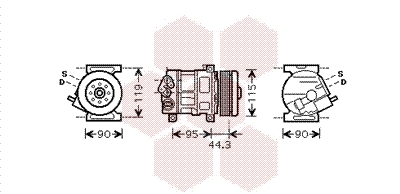 Compresor, climatizare 1700K330 VAN WEZEL - Compresor/piese Compresor, climatizare 1700K330 VAN WEZEL - Compresor/piese