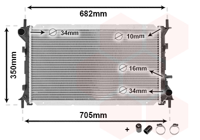 Radiator, racire motor 18002265 VAN WEZEL - Radiator apa/piese Radiator, racire motor 18002265 VAN WEZEL - Radiator apa/piese