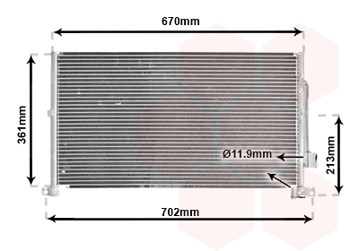 Condensator, climatizare 18005302 VAN WEZEL - Radiator clima Condensator, climatizare 18005302 VAN WEZEL - Radiator clima