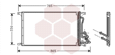 Condensator, climatizare 18005304 VAN WEZEL - Radiator clima