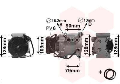 Compresor, climatizare 1800K105 VAN WEZEL - Compresor/piese Compresor, climatizare 1800K105 VAN WEZEL - Compresor/piese